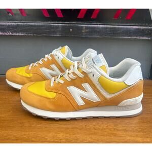 New Balance 574 Classic Retro Running Shoes “Gold” Suede Size 8